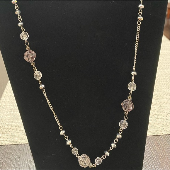 M: Grey & Silver Necklace - Picture 2 of 10